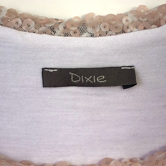 DIXIE Sequins Top Sleeveless Blouse Size Small - Picture 5 of 13